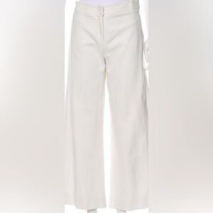 CHANEL Ivory wide leg jeans FR 46